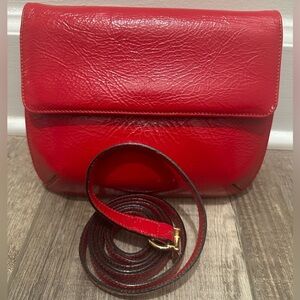 Vintage Salvatore Ferragamo Red Leather Shoulder / Crossbody Bag
Made in Italy